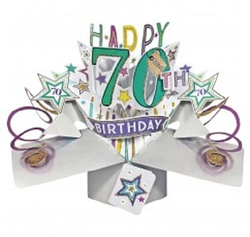 Pop Up Karte 70. Geburtstag