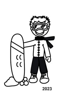 Junge mit Snowboard