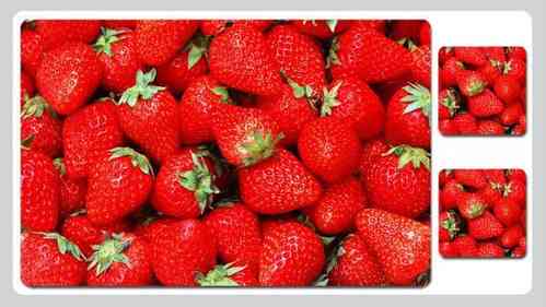 Platzset Erdbeeren