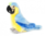 Kuscheltier Papagei, blau
